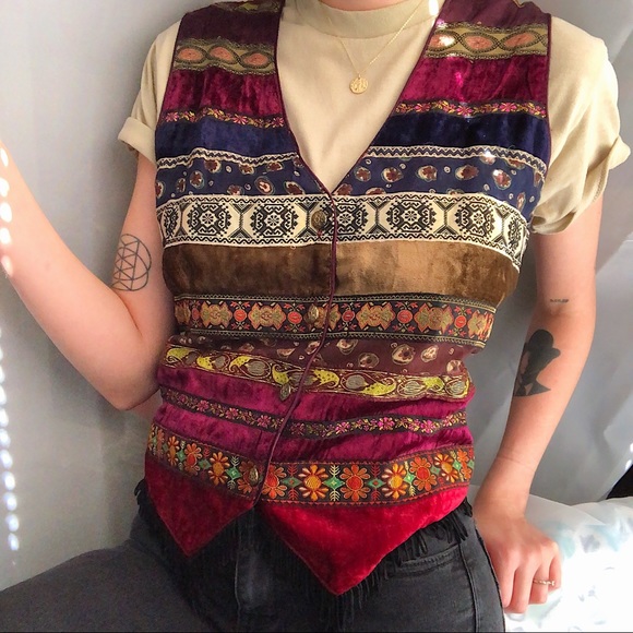 Vintage Bohemian Western Style Vest - Picture 4 of 5